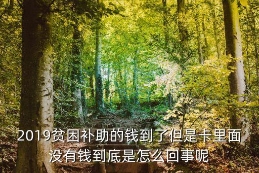 補助金卡沒有錢是怎么回事，為什么助學(xué)金發(fā)下來卡里面沒錢呢