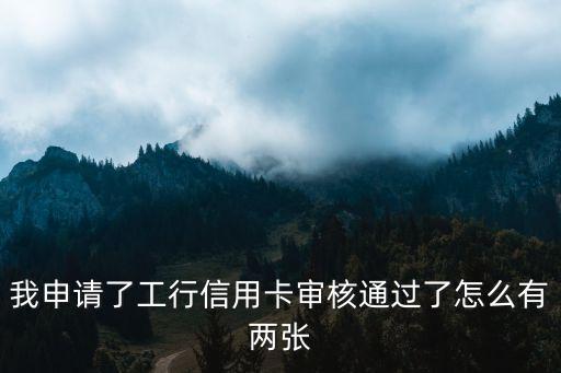 我申請了工行信用卡審核通過了怎么有兩張