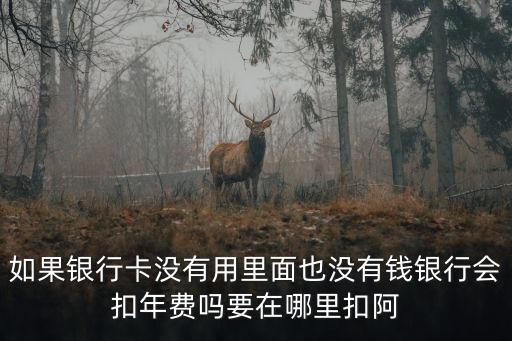 如果銀行卡沒有用里面也沒有錢銀行會扣年費嗎要在哪里扣阿