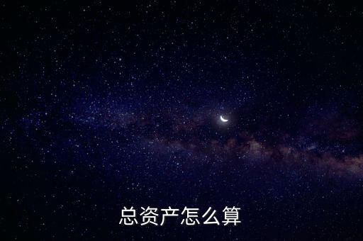 總資產(chǎn)怎么算