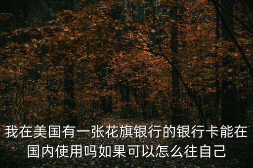 我在美國有一張花旗銀行的銀行卡能在國內(nèi)使用嗎如果可以怎么往自己