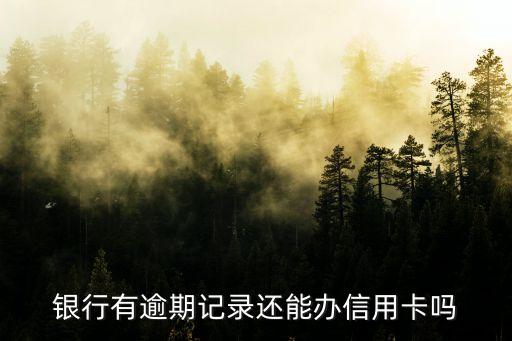 銀行有逾期記錄還能辦信用卡嗎