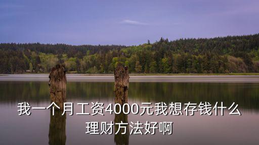 我一個(gè)月工資4000元我想存錢(qián)什么理財(cái)方法好啊