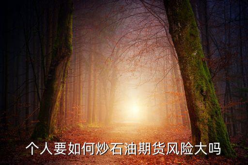 個(gè)人要如何炒石油期貨風(fēng)險(xiǎn)大嗎