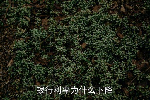 銀行利率為什么下降