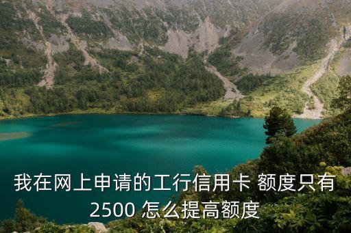 2500的信用卡怎么提升，我在網(wǎng)上申請的工行信用卡 額度只有2500 怎么提高額度