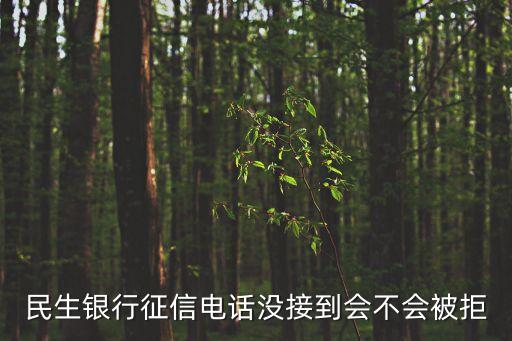 民生銀行征信電話沒接到會(huì)不會(huì)被拒