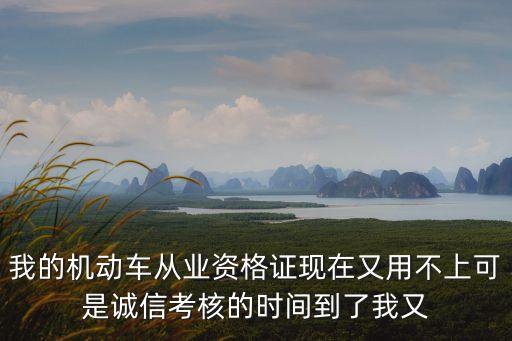 我的機(jī)動車從業(yè)資格證現(xiàn)在又用不上可是誠信考核的時間到了我又
