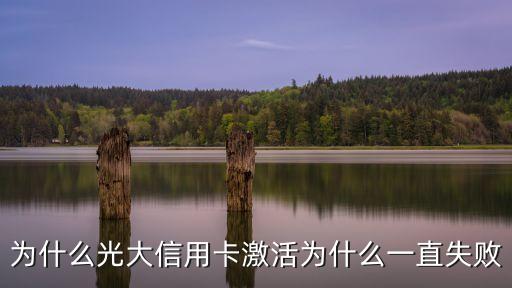 為什么光大信用卡激活為什么一直失敗