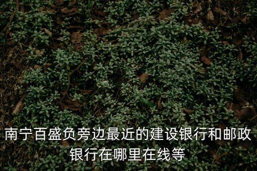 最近南寧建設(shè)銀行怎么走，南寧百盛負(fù)旁邊最近的建設(shè)銀行和郵政銀行在哪里在線等