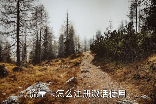 流量卡怎么注冊激活使用