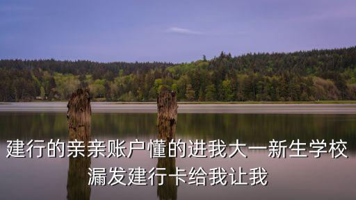 建行的親親賬戶懂的進(jìn)我大一新生學(xué)校漏發(fā)建行卡給我讓我