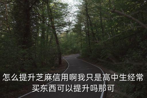 怎么提升芝麻信用啊我只是高中生經(jīng)常買東西可以提升嗎那可