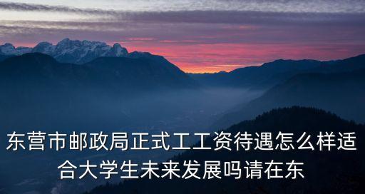 東營市郵政局正式工工資待遇怎么樣適合大學(xué)生未來發(fā)展嗎請(qǐng)?jiān)跂|