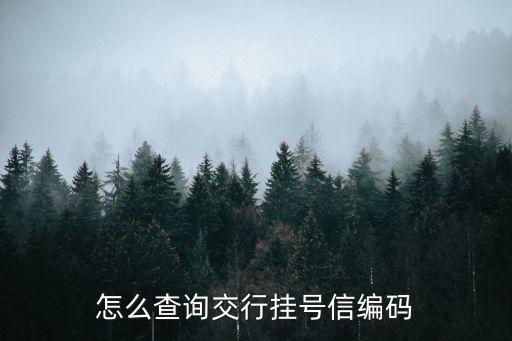 怎么查詢交行掛號信編碼