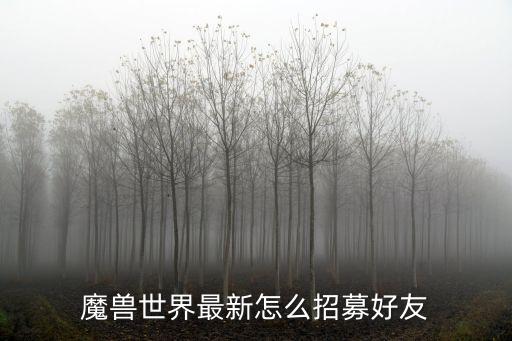 魔獸世界最新怎么招募好友