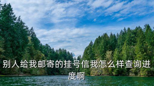別人給我郵寄的掛號信我怎么樣查詢進(jìn)度啊