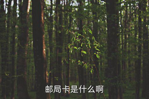 郵局卡是什么啊