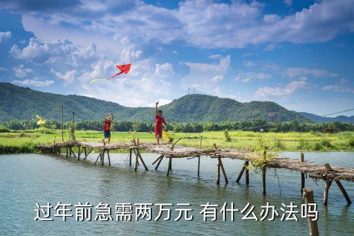 過年前急需兩萬元 有什么辦法嗎