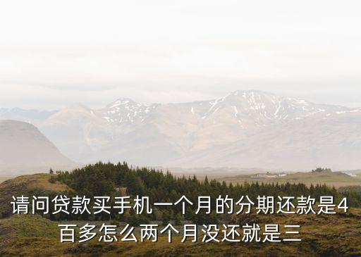 請(qǐng)問(wèn)貸款買手機(jī)一個(gè)月的分期還款是4百多怎么兩個(gè)月沒還就是三
