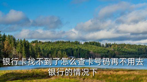 銀行卡找不到了怎么查卡號(hào)碼，銀行卡找不到了怎么查卡號(hào)碼再不用去銀行的情況下