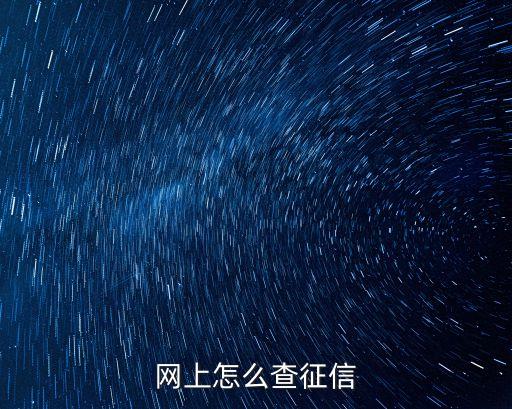 網(wǎng)上怎么查征信