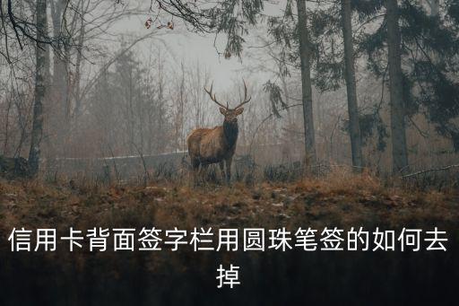 信用卡簽名上的字跡怎么去掉，怎樣去除銀行卡上的筆墨簽名區(qū)的