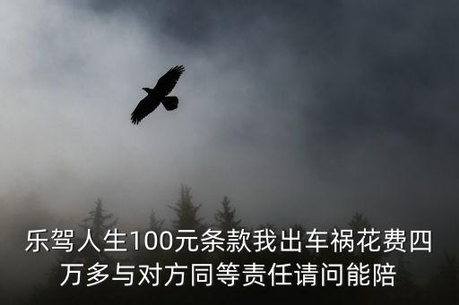 樂(lè)駕人生100元條款我出車(chē)禍花費(fèi)四萬(wàn)多與對(duì)方同等責(zé)任請(qǐng)問(wèn)能陪