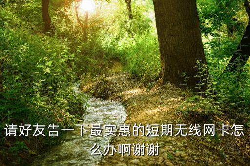 請(qǐng)好友告一下最實(shí)惠的短期無(wú)線網(wǎng)卡怎么辦啊謝謝