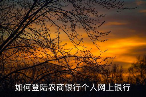 達州農商銀行怎么登陸，農商網上銀行怎樣登陸