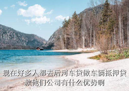 現(xiàn)在好多人都去后河車貸做車輛抵押貸款他們公司有什么優(yōu)勢啊