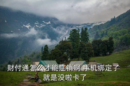 建設(shè)財(cái)付通怎么注銷，財(cái)付通怎么才能注銷啊 手機(jī)綁定了 就是沒(méi)啦卡了