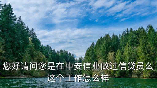 您好請問您是在中安信業(yè)做過信貸員么這個工作怎么樣