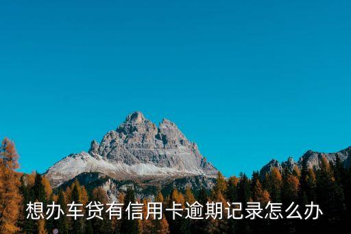 想辦車貸有信用卡逾期記錄怎么辦