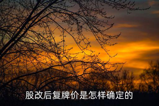 股改后復牌價是怎樣確定的