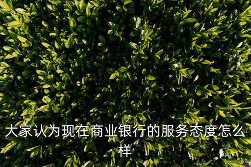 大家認為現(xiàn)在商業(yè)銀行的服務(wù)態(tài)度怎么樣