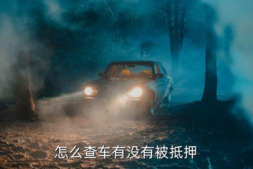 怎么查車子是不是被抵押登記l q，怎么查車有沒有被抵押