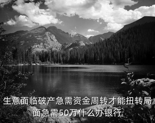 急需50萬怎么辦，急需50萬怎么辦