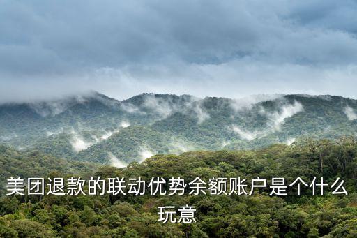 美團(tuán)退款的聯(lián)動(dòng)優(yōu)勢(shì)余額賬戶是個(gè)什么玩意
