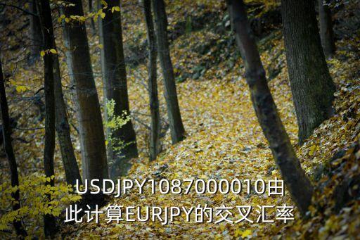 USDJPY1087000010由此計算EURJPY的交叉匯率