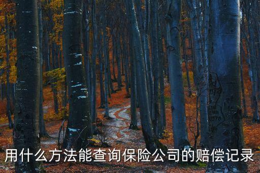 用什么方法能查詢保險公司的賠償記錄