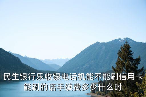 民生銀行樂收銀業(yè)務怎么樣，您好我想請教下民生銀行的那個樂收銀POS機如果綁定是私人的