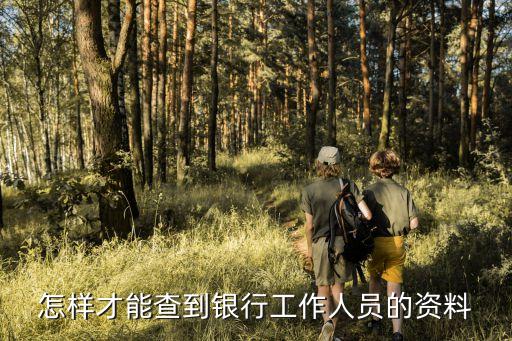 怎樣才能查到銀行工作人員的資料