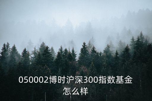 050002博時滬深300指數(shù)基金怎么樣