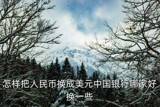 怎樣把人民幣換成美元中國銀行哪家好換一些