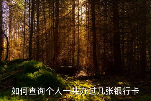 銀行卡辦了幾張怎么查詢，如何查在一家銀行開了多少張卡