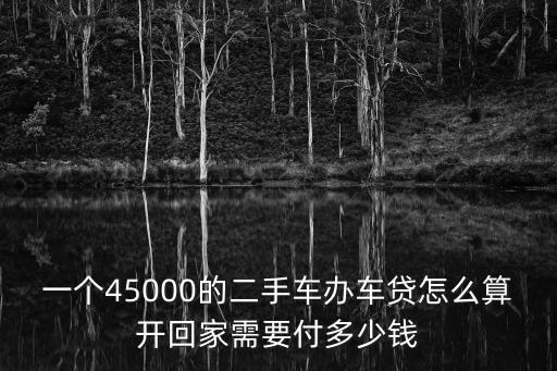 一個45000的二手車辦車貸怎么算開回家需要付多少錢