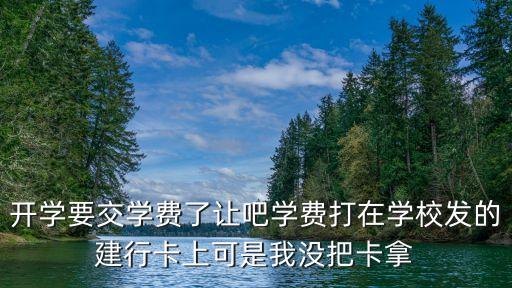 開(kāi)學(xué)要交學(xué)費(fèi)了讓吧學(xué)費(fèi)打在學(xué)校發(fā)的建行卡上可是我沒(méi)把卡拿