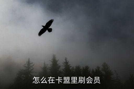 怎么在卡盟里刷會(huì)員