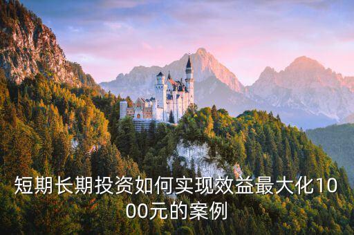 短期股長期投資怎么做，短期長期投資如何實現(xiàn)效益最大化1000元的案例